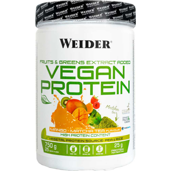 Weider Vegan Protein 750 g vegán fehérjepor - mangó-matcha tea
